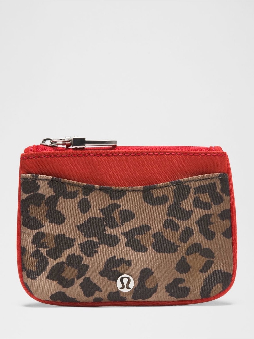 lululemon athletica Red Leopard-Print Small Zip Wallet